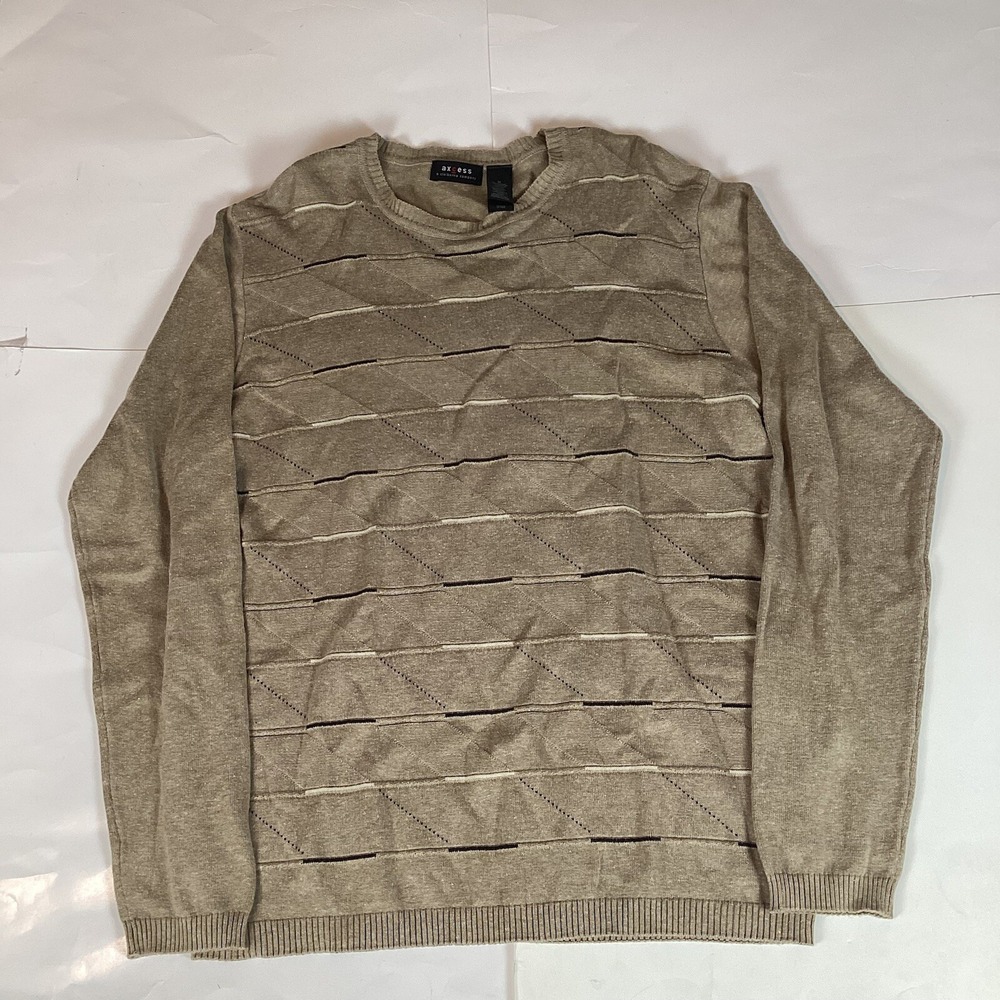 Axcess Mens Sweater Long Sleeve Size M Medium Comfort Warm Casual Soft Crew Neck